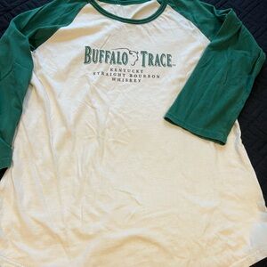 Buffalo David Bitton White Tee with Green Accents